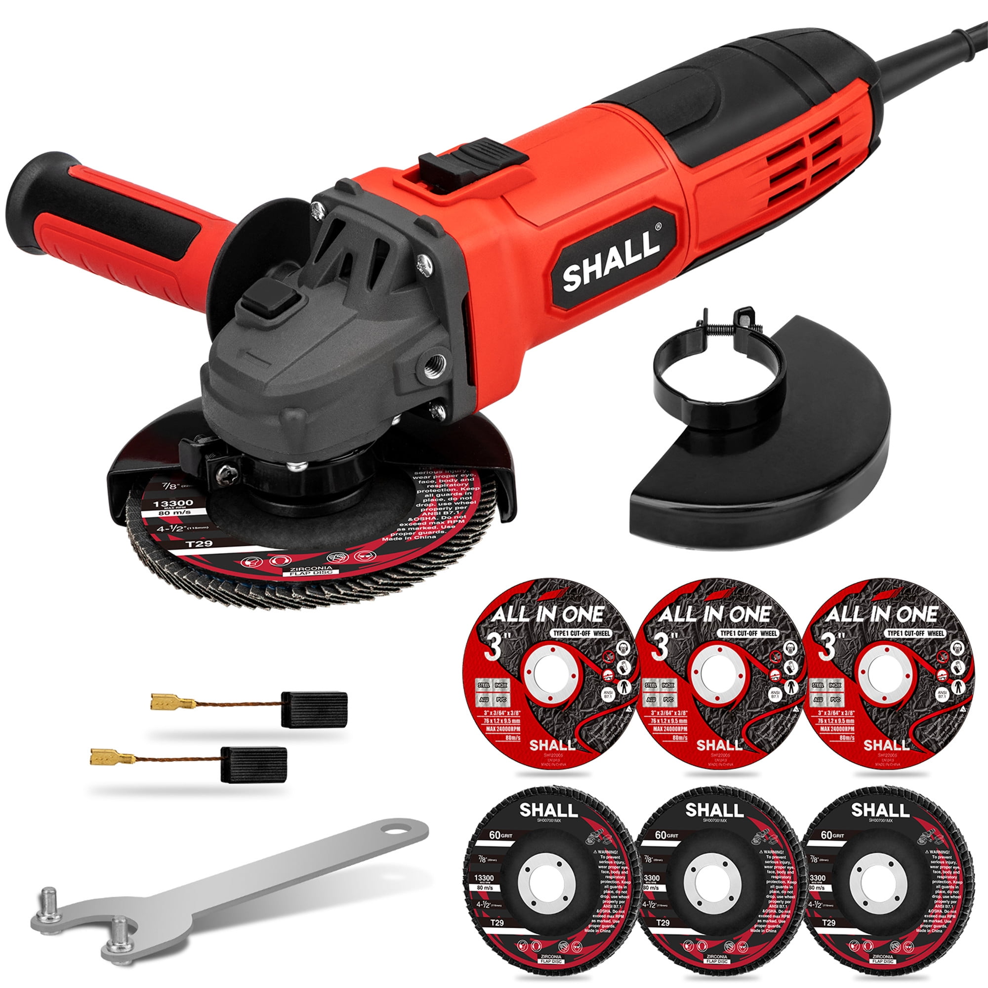 SHALL 4.5" Angle Grinder 11000 RPM with Accessories photo 1