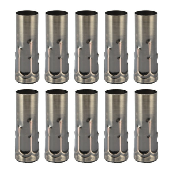 10 Uds E14 tubo de Metal para candelabro soporte de lámpara Base accesorios de iluminación 25x80mm bronce