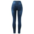 thumbnail image 7 of UJNDER Women's High Waisted Skinny Jeans Stretch Denim with Four Button Fly Slim Fit Style Dark Blue S, 7 of 7
