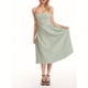 thumbnail image 2 of Vestido midi casual de verano para mujer, sin mangas, sin espalda, vestido de una línea de moda con bolsillos laterales de corte bajo,Green,M, 2 of 8