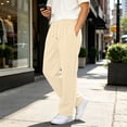 thumbnail image 5 of Dwelliawo Boys Sweatpants Wide Leg Straight Open Bottom Pants Elastic Waist Athletic Joggers Casual Sweat Pant with Pockets Beige 2xL, 5 of 5
