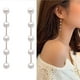 thumbnail image 1 of Pendientes para mujer, regalos para mujer, pendientes de perlas con temperamento, pendientes largos con borlas y cadena, pendientes plateados., 1 of 5