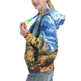 thumbnail image 2 of Daiia Western Desert Cactus Pattern Women's Fashion Hoodies & Sweatshirts with Kangaroo Pocket Hooded Sweatshirt with Eye-catching Drawstrings-Medium, 2 of 7