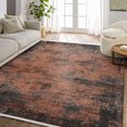 thumbnail image 4 of Copper Abstract Area Rugs for Living Room Washable Rugs Boho Moroccan Area Rug Soft Neutral Geometric Bohemian Carpet Distressed Indoor Rug for Bedroom Dining Room Office Foldable Nonslip Rug, 4 of 9