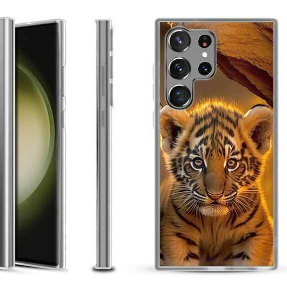 Slim-Fit Fashion Phone Case for Samsung Galaxy S23 Ultra, by OneToughShield ® - Tiger Cub