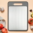 thumbnail image 3 of Stainless Steel Cutting Board Chopping Board Hanging Design Defrosting Board with Sharpener Double Cutter Board for Home Kitchen Kitchen Organizer, 3 of 8