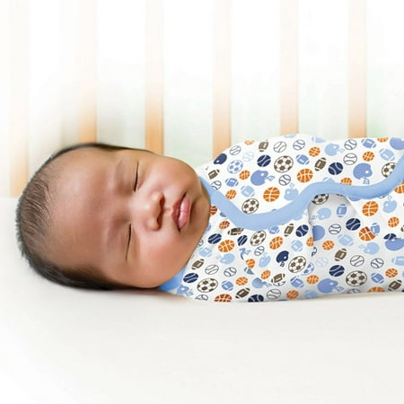 Garanimals SwaddleMe Infant Wrap, 2-Pack, Little Allstar, Size Small/Medium