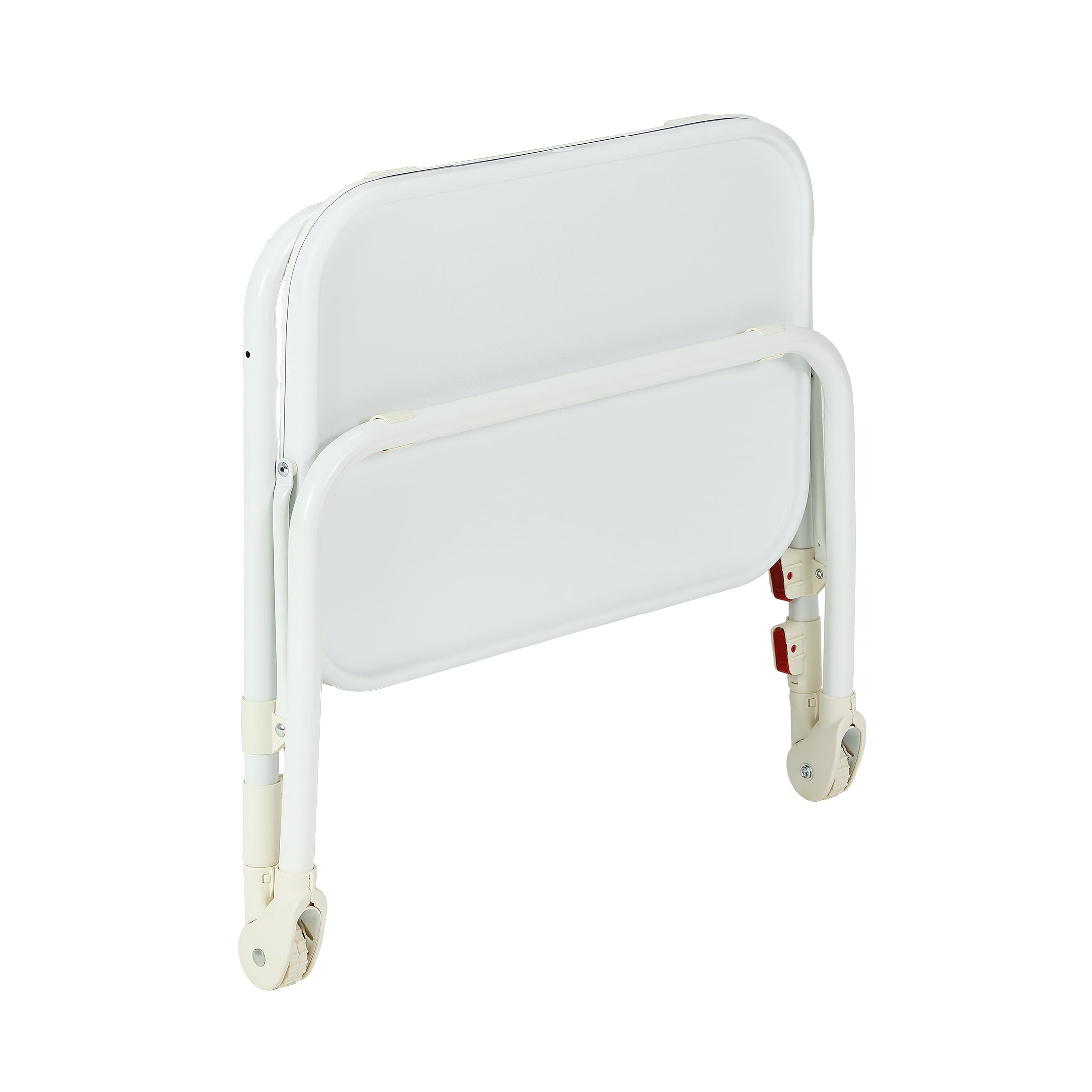 (2 pack) Mainstays Adjustable Folding TV Tray Table with Cup Holder, White