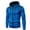 Blue, variant on Men Casual Long Sleeve Zip Up Hoodies Jacket Tops Hooded Sweatshirt Coat Outwear