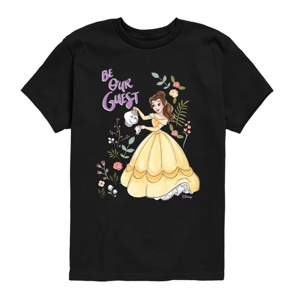 Disney - Belle With Teapot - Youth Boys Short Sleeve Graphic T-Shirt