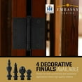 thumbnail image 5 of Embassy 4” x 4” Ball Bearing Door Hinge Heavy Duty Hinges Matte Black with Flat Tips, 5 of 9