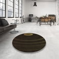 thumbnail image 3 of Ahgly Company Indoor Round Patterned Night Black Area Rugs, 8' Round, 3 of 6