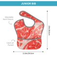 thumbnail image 4 of Bingfone Mess-Proof Baby Bib - Waterproof Bib For Baby Boy Or Girl With Food Catcher Pocket, Unisex-Beef Steaks, 4 of 8