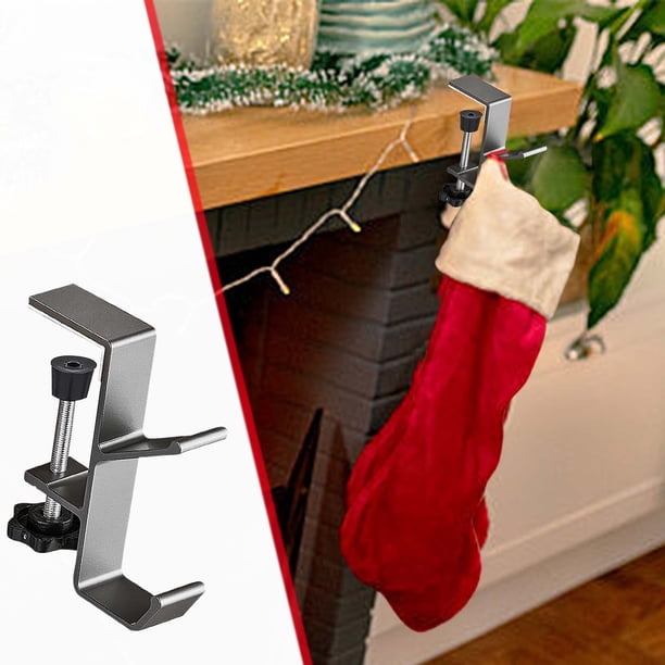 Sujetadores de Medias de Navidad Ganfancp 1Pcganchos de Metal Antideslizante para La Chimenea