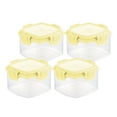 thumbnail image 3 of 4x Botellas Pequeñas, Mini Contenedores, Botellas de Especias Transparentes Multifuncionales, Cuadrado Amarillo, 3 of 9