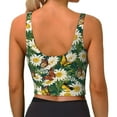 thumbnail image 3 of Haiem Sunflowers And Butterflies Pattern Womens Sports Bra - U Neck Padded Low Impact Yoga Bra Workout Crop Top Gym Moisture-Wicking Workout Vest -Small, 3 of 9