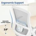 thumbnail image 3 of CELTOSS Ergonomic Office Chair, Wide Seat with Flip-Up Armrests, Lumbar Support, Adjustable Height, Comfy Home Task Computer Chair, Steel Base, Gray, 3 of 12