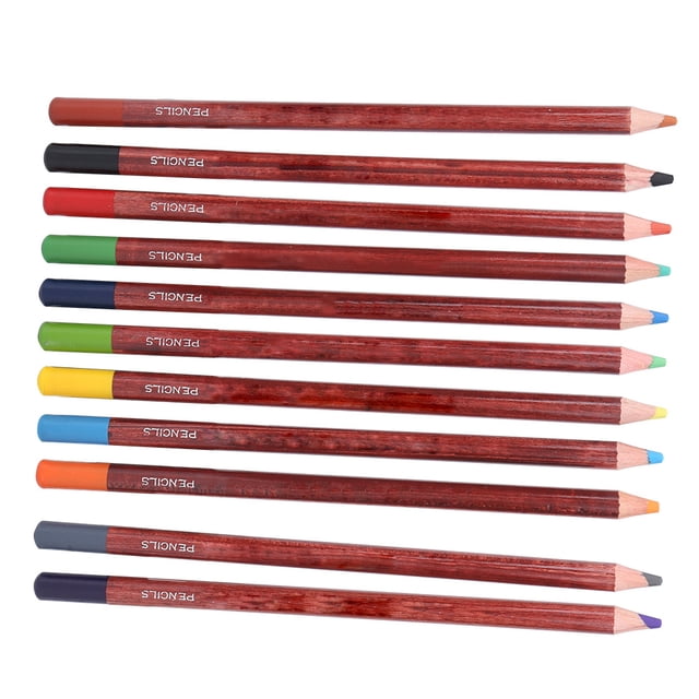 Colorful Toner Pencil,12Pcs Pastel Pencils Wooden Painting Tool Sketching Pencil Expertly Crafted