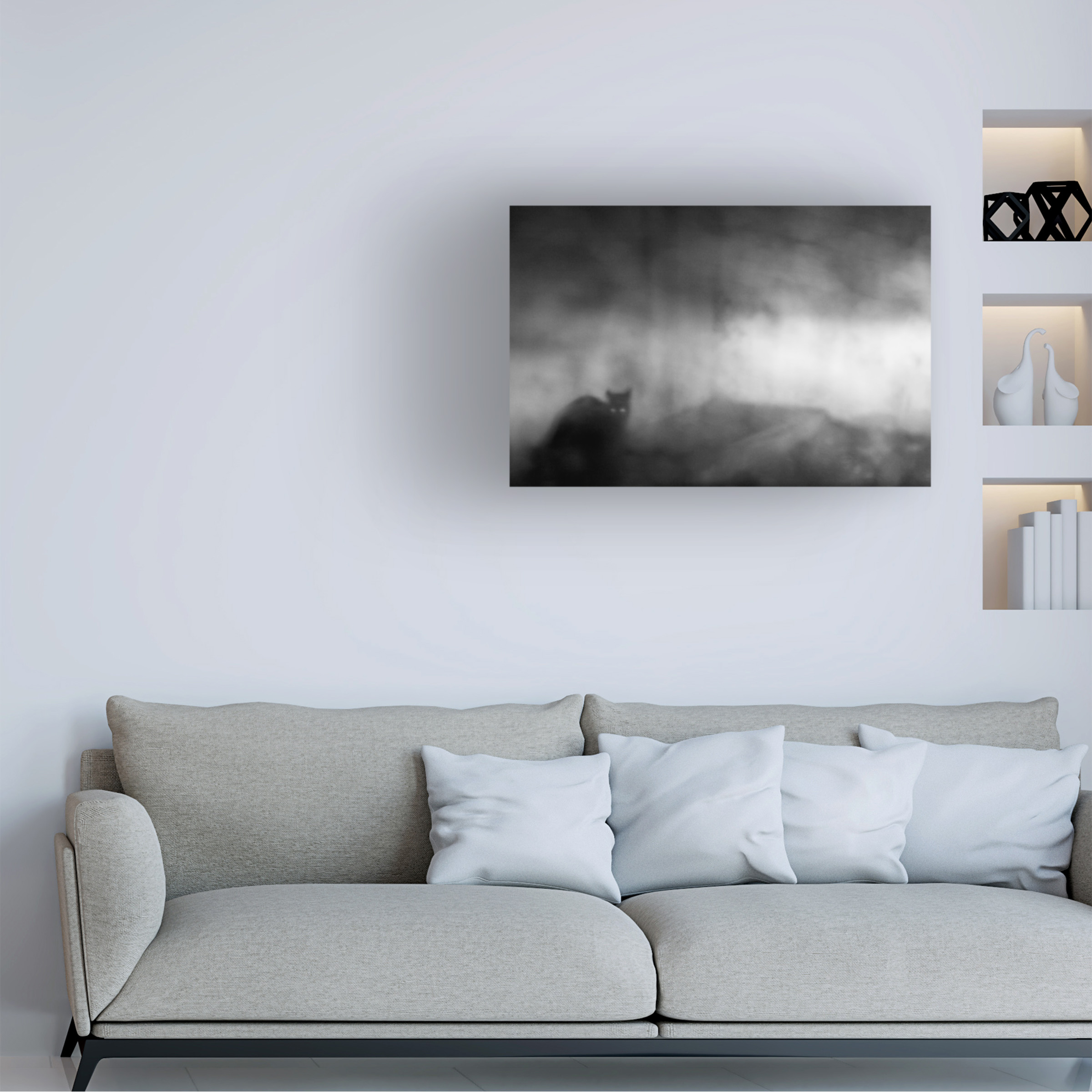 Tudor Amot 'Black Cat' Canvas Art