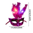 thumbnail image 4 of Masque de Fête Lumineux Coloré en Fibre pour Femmes Plume Mystérieuse, 4 of 4