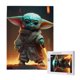 thumbnail image 1 of Rompecabezas de madera Baby Yoda: adecuado para niños adultos, rompecabezas para niños y niñas, juguetes de juego de entretenimiento con rompecabezas., 1 of 8