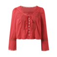 thumbnail image 4 of EDFBUYKRS Long Sleeve Shirts for Women Crewneck Sweatshirt Casual Pullover Ladies Tops and Blouses S, 4 of 8