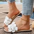 thumbnail image 3 of ATENAR Women Sandals Beach Fashion Sandals for Women Solid Color Womens Shoes White 9, 3 of 9