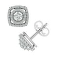 thumbnail image 2 of 1/2 Carat Cushion Shaped Diamond Stud Earrings in 14K White Gold (I1-I2 Clarity), 2 of 4