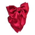 thumbnail image 2 of SSKFHGI Red Large Bow Hairpin Half-Tied Hair Women'S Versatile Cloth Clip Satin Hair Accessories Back Of The Head Clip, 2 of 8