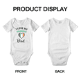 thumbnail image 3 of I Love My Irelandish Dad Heart Flag Cute Baby Rompers Baby Bodysuit (White, 6-12 Months), 3 of 5