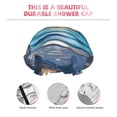 thumbnail image 3 of Kdxio Ocean View Bedroom Print Shower Cap for Women,Elastic and Reusable,Double Waterproof Layers Bathing Hat, 3 of 6