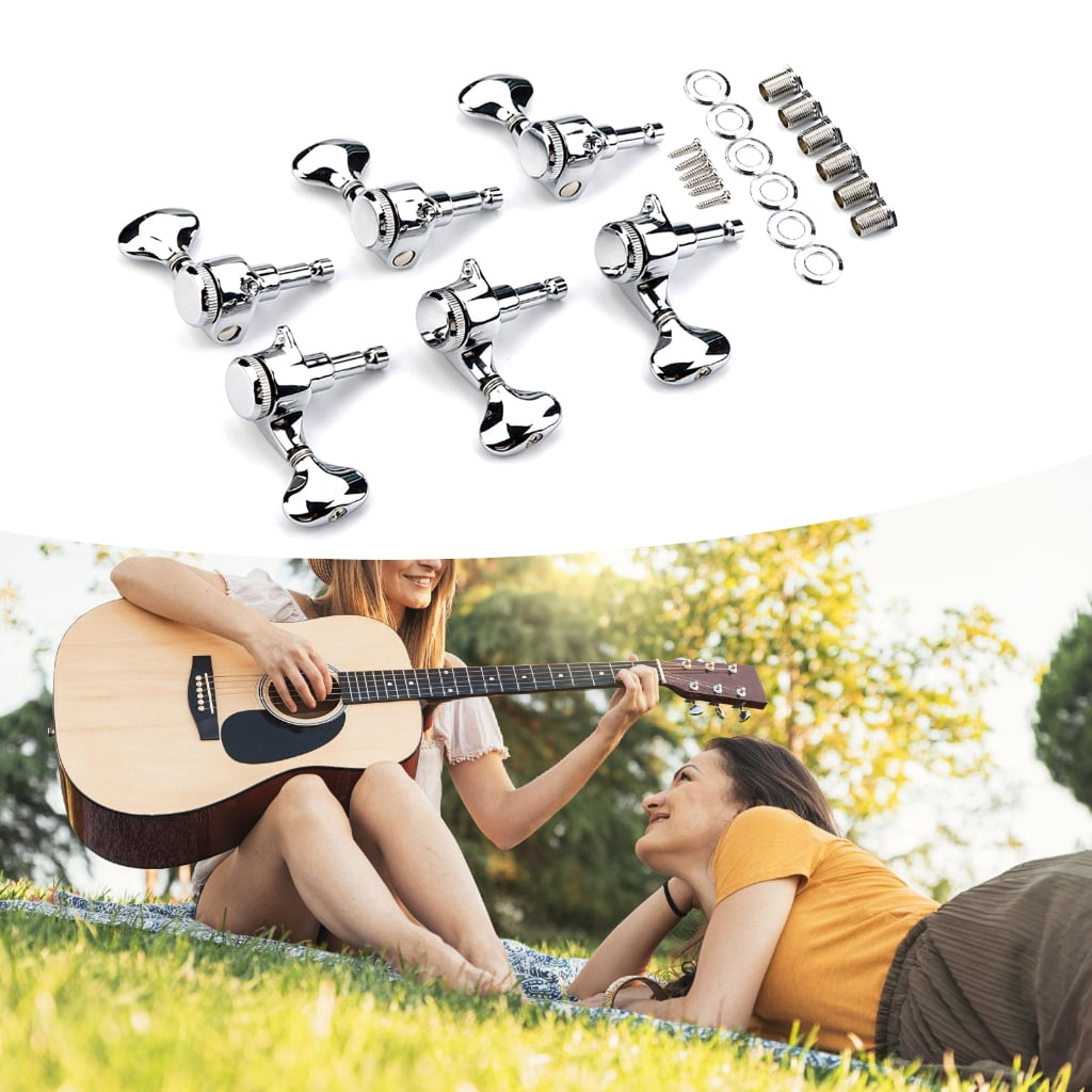 BQBQERT Guitar Machine Head 3L3R Tuning Pegs Guitar String Tuner Guitar Tuning Pegs Guitar Accessories Metal Guitar Tuners