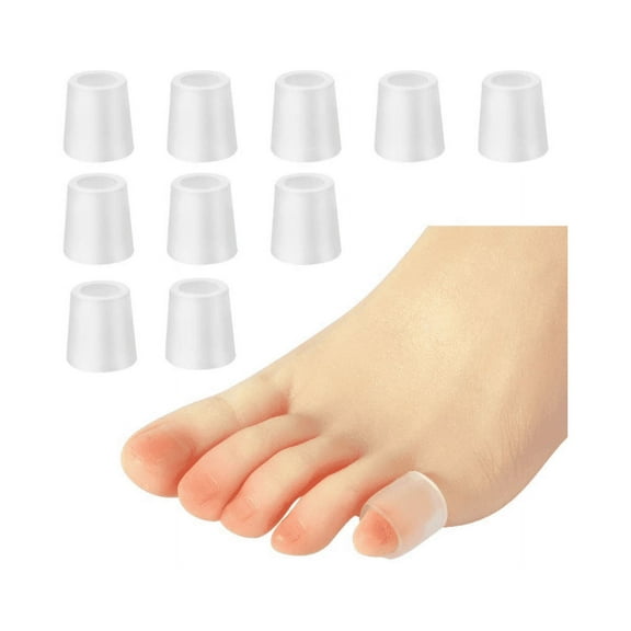 Pinky Toe Protectors,Gel Toe Sleeves for Blister,Corn,Calluses (10 Pack) Relief Friction,Hammer Toe,Bunions,Toe Cushion,Toe Covers Prevent Rubbing