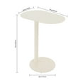 thumbnail image 3 of ToppiJoy 25in Modern C-Shaped End Table, Small Sofa Side Table Metal Side Table for Couch and Bed Snack Table Tray Table for Living Room Bedroom (Cream White), 3 of 23