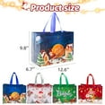 thumbnail image 5 of Christmas Gift Bags Large Christmas Gift Bag with Handle Reusable Christmas Tote Bags for Xmas Gifts Wrapping Xmas Party Supplies 12.6x9.8x6.7 inch 16Pcs, 5 of 6