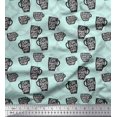 thumbnail image 1 of Soimoi Green Rayon Fabric Life Begins After Coffee Text Decor Fabric Printed Yard 42 Inch Wide, 1 of 5