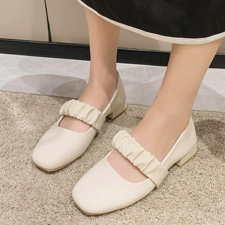 

Christmas Fashion Summer And Autumn Women Casual Shoes Flat Bottom Shallow Mouth Comfortable Slip On SolidColor