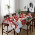 thumbnail image 6 of Red Christmas Table Cloth Waterproof Tablecloths, Xmas Snowman Santa Elk Winter Snowflake Tablecloth Dining Table Cover for Kitchen Party Tabletop Outdoor, Rectangle Tablecloth 60x102 Inch, 6 of 9