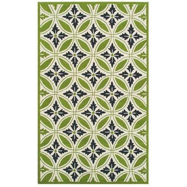 The Rug Market 25299D Fleur Zone Verte Rug 5X8