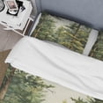thumbnail image 4 of Designart "Pine Tree Euphony II" Landscapes Bedding Covert Set - Tree Pine Green Floral Bed Set With 2 Shams, 4 of 6