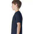 thumbnail image 3 of Next Level Youth Cotton Crew, XS, Midnight Navy, 3 of 3