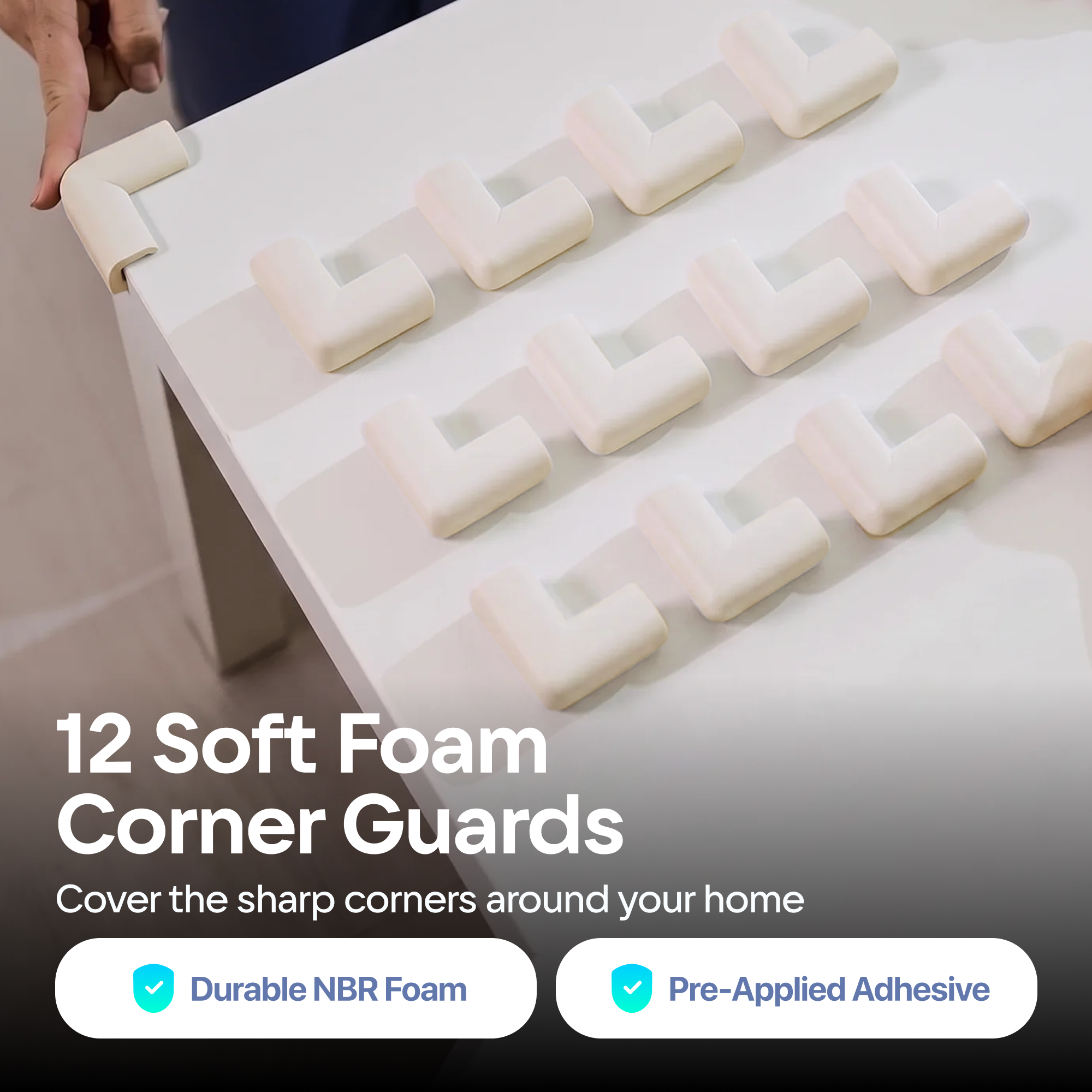 Komfortology Ivory Foam Corner Guards, 12 Count photo 4
