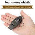 thumbnail image 2 of Huanledash Emergency Whistle Compass Magnifier Thermometer Crisp Sound Keychain Design 4 in 1 Multifunction Hiking Whistle Outdoor Supply, 2 of 7