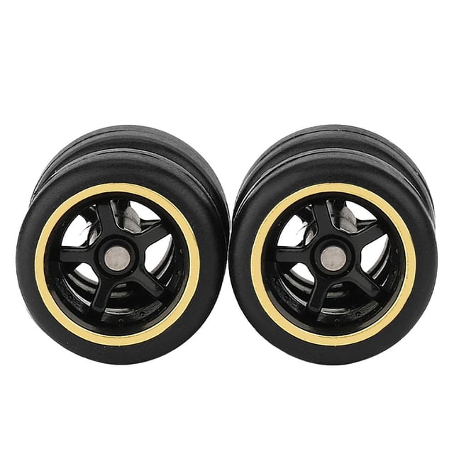 1/64 Alloy Model Modified Wheel Hub Wheels with Rubber Tire for Collectible Car Models