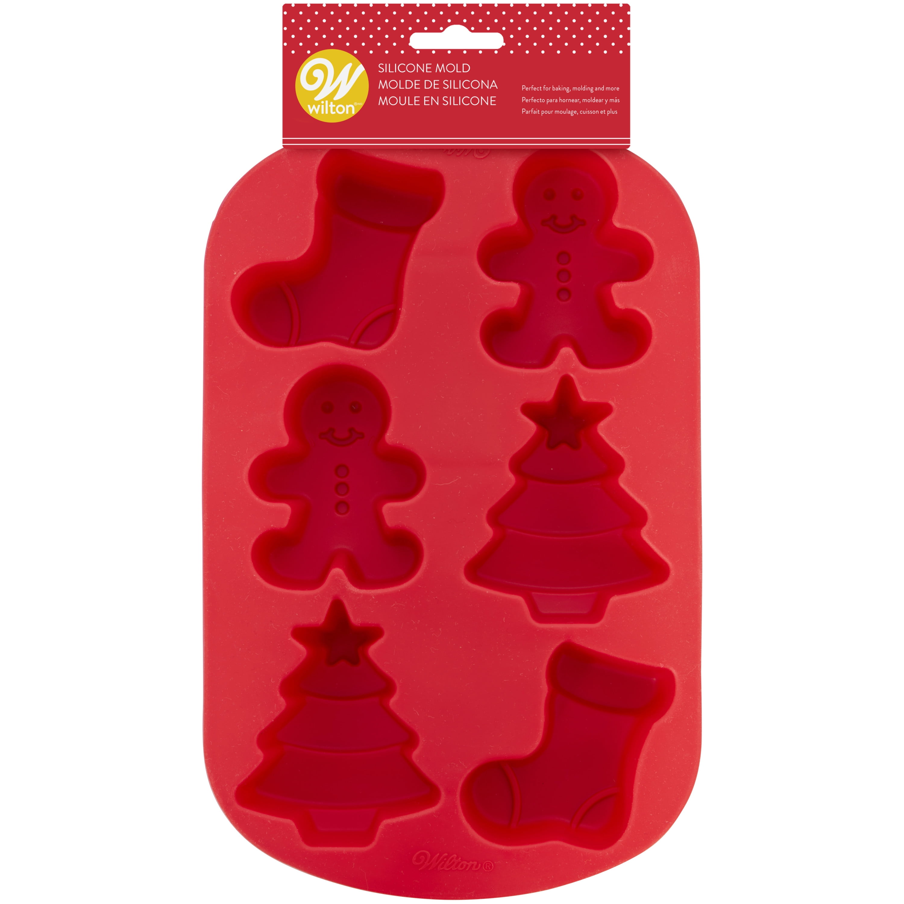 Christmas Baking Kit - 12 Cavity Christmas Molds, 6-Piece Cookie Stamp -  Yummy Gummy Molds