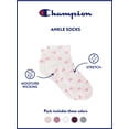 thumbnail image 5 of Champion Girls Lightweight Performance+ Kid Ankle Socks, 10 Pack, Sizes S–L, 5 of 5