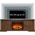 thumbnail image 3 of OKD Farmhouse Fireplace TV Stand for TVs up to 75", Rustic Entertainment Center with 23” Electric Fireplace and Storage for Living Room, Bedroom, Bedroom, Reclaimed Barnwood, 3 of 7