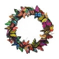 thumbnail image 3 of Corona de flores artificiales para primavera y verano, decoración verde, guirnalda colgante 25CM, 3 of 9