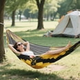 thumbnail image 6 of Hanging Hammock Portable Travel Camping For Outdooor Beach Camping Hiking Yellow Sunflowers, 6 of 8