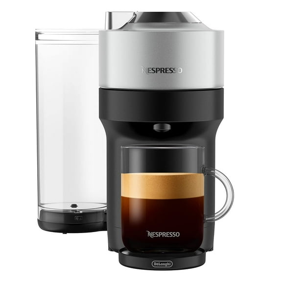 Nespresso Vertuo Pop Machine à Expresso Compacte 19-Bar, 5 Tasses Argent